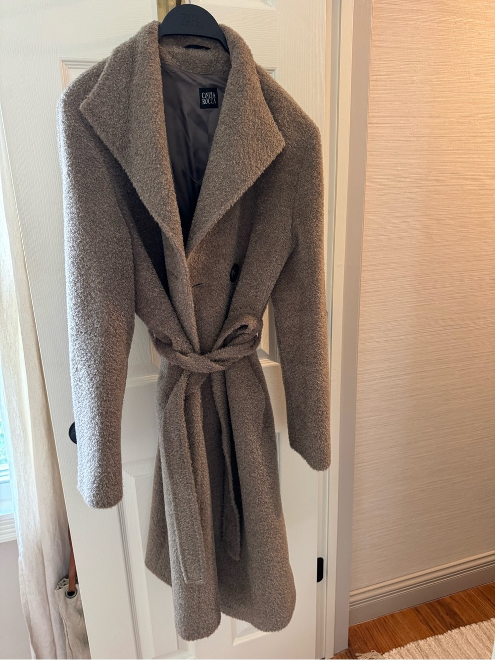 Vintage Cinzia Rocca Icons Taupe Belted Trench Coat